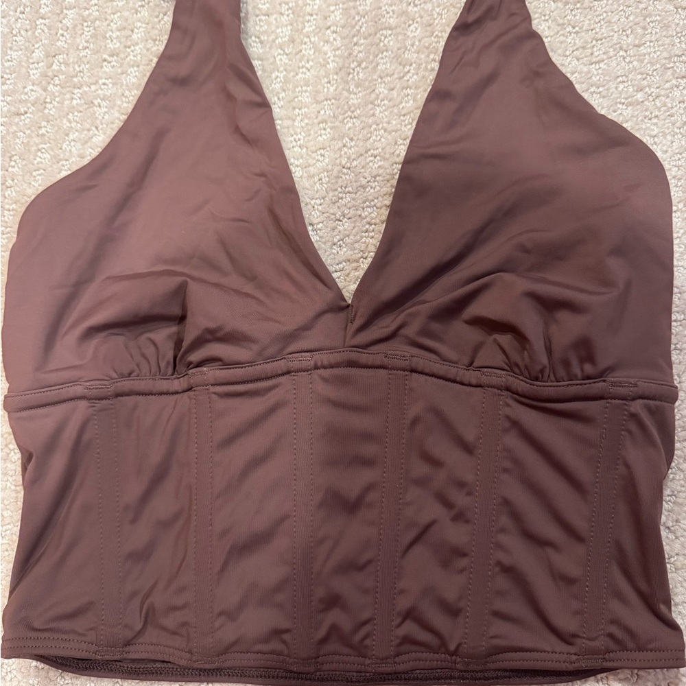 Gilly Hicks Brown Halter Corset Top - Picture 3 of 5